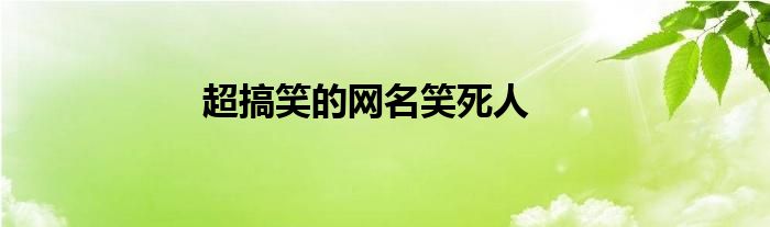 超搞笑的网名笑死人