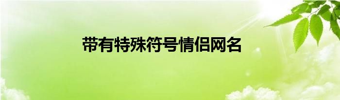 带有特殊符号情侣网名